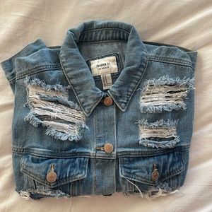 Women’s Ripped Jean Jacket